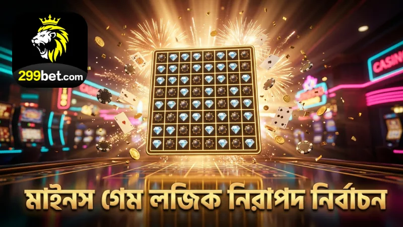 মাইনস গেমের গ্রিডে লজিক প্রয়োগ করে নিরাপদ ডায়মন্ড নির্বাচন।